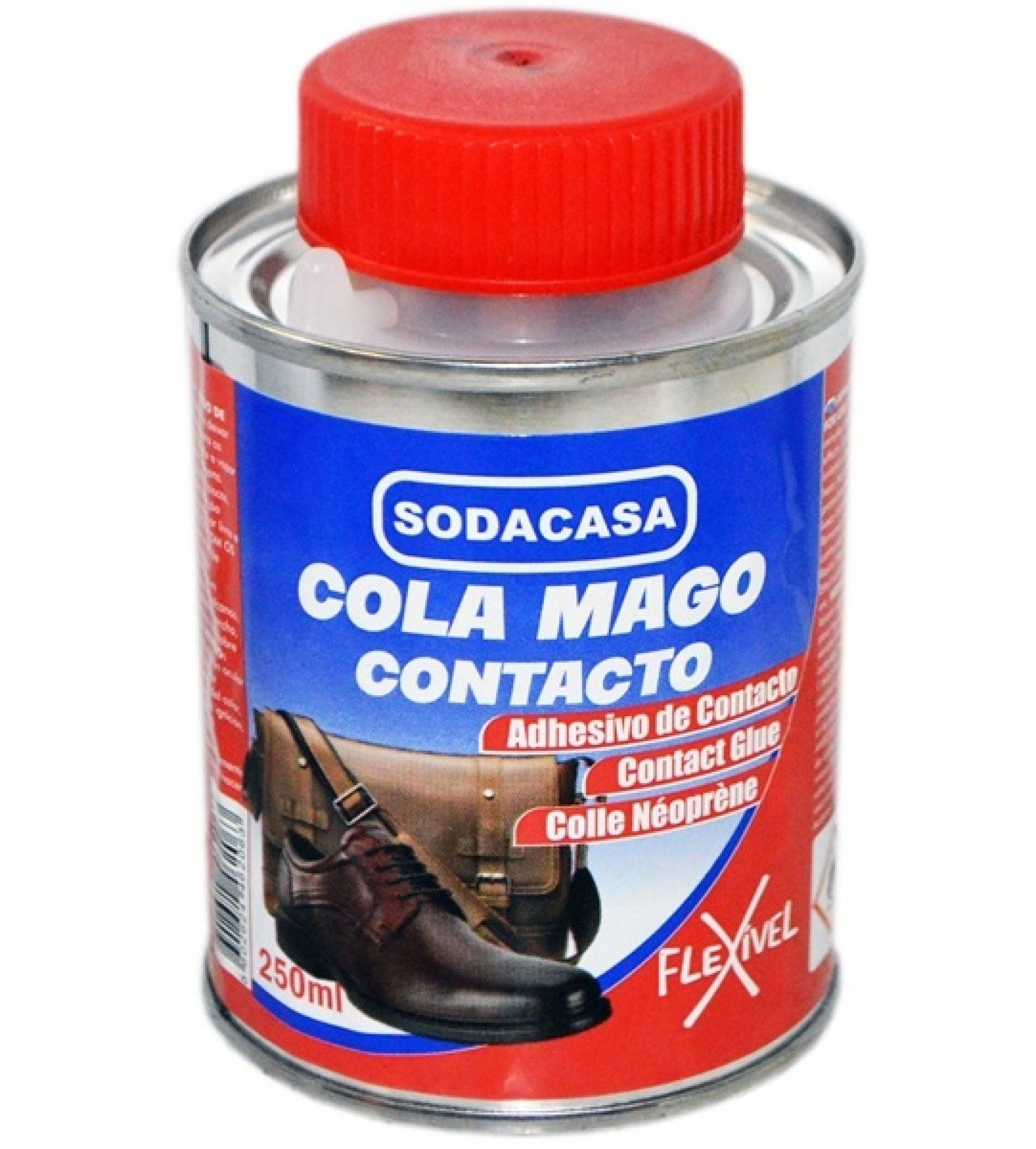 Cola contacto lata c/pincel 250ml refª 46206 Mago