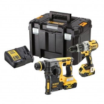 Kit DeWalt Aparafusadora DCD996 + Martelo perfurador DCH273 + 2 baterias 5.0Ah + carregador [DCK229P