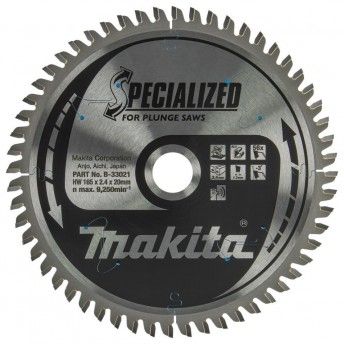 Disco Makita 165x20mm 56D ref B-33021 especial aluminio