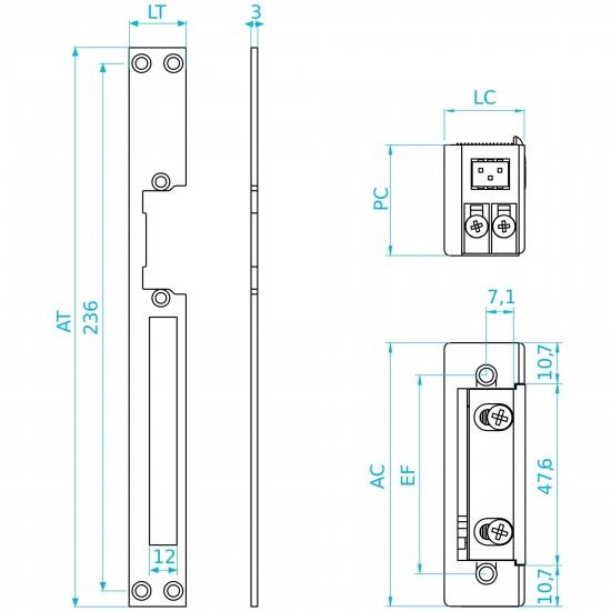 Testa eléctrica modelo 3U3X10.L05X Openers Closers Testa eléctrica modelo 3U3X10.L05X Openers Closers