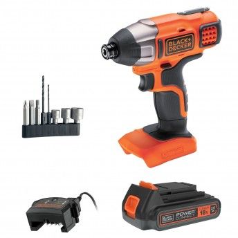 Aparafusadora de impacto 18v ref BDCIM18D1A-QW Black & Decker