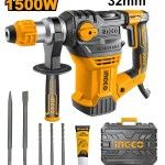 Martelo perfurador Ingco 1500w Sds-Plus c/mala e acesrios [RH150028]
