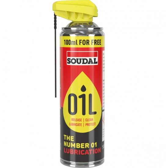 Spray lubrificante 500ml 01L 2 em1 Soudal [166605]