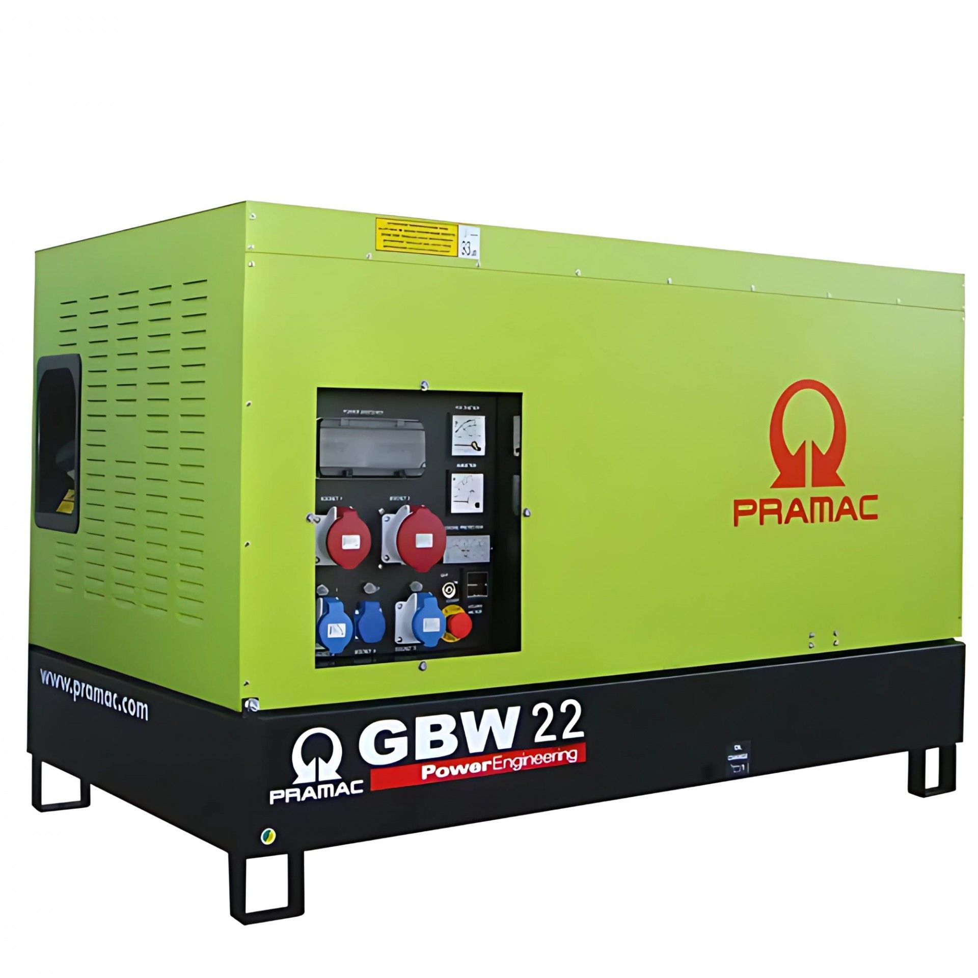 Gerador trifásico canopiado manual 20KVA GBW22P Pramac