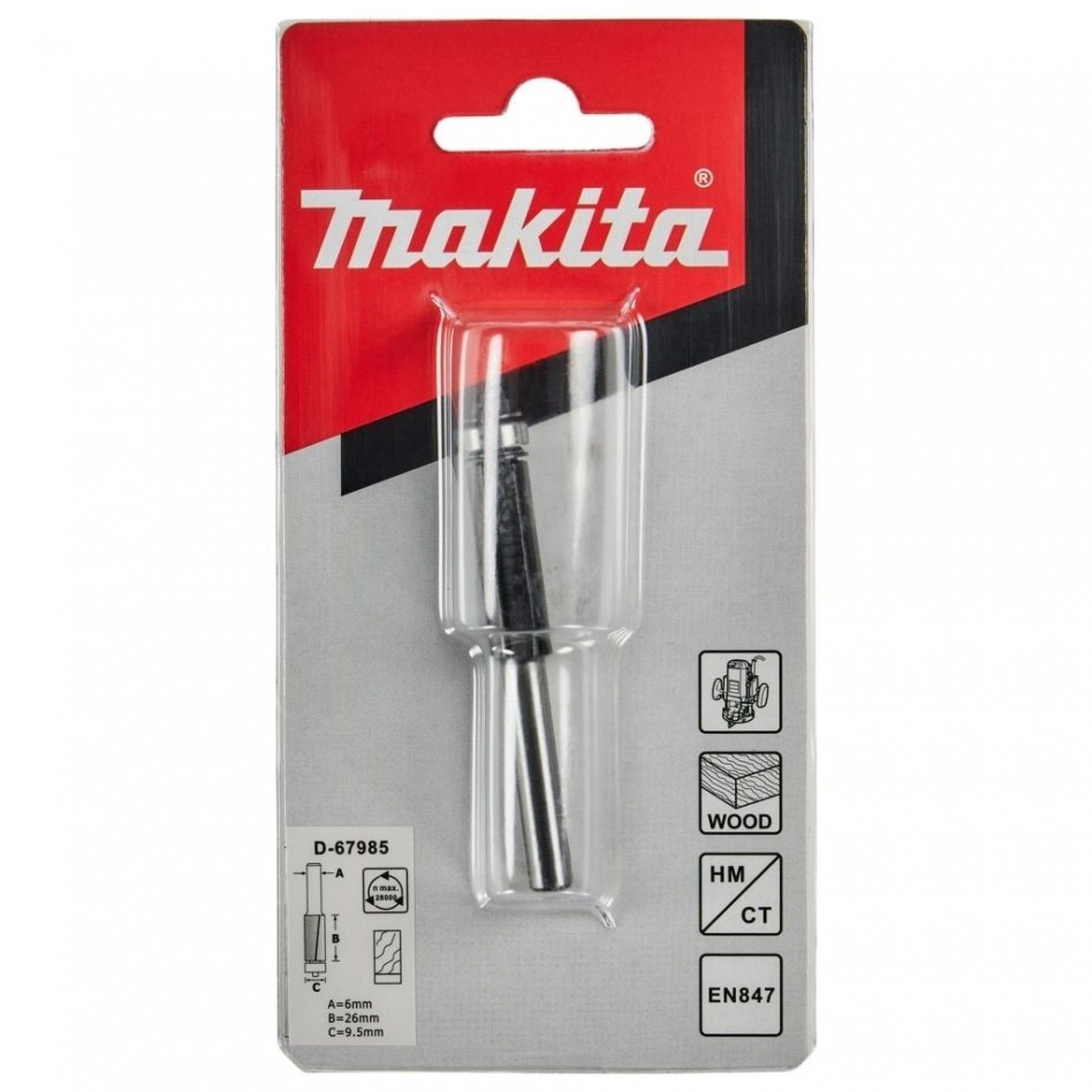 Fresa para paineis encabadouro 6mm refª D-67985 MAKITA