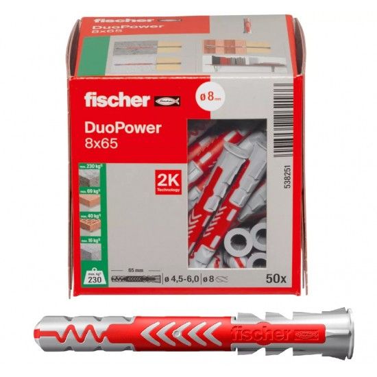 Bucha Fischer DuoPower 8x65mm 50p 538251