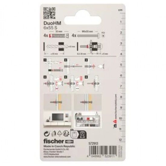 Bucha Fischer DuoHM 6x55mm S PH PZ 4p 572913