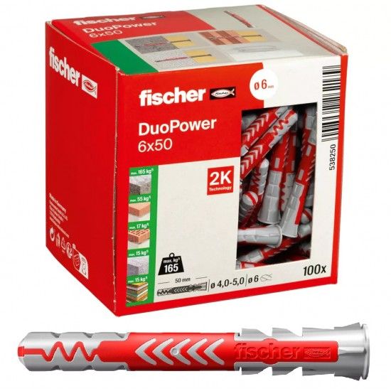Bucha Fischer DuoPower 6x50mm 100p 538250