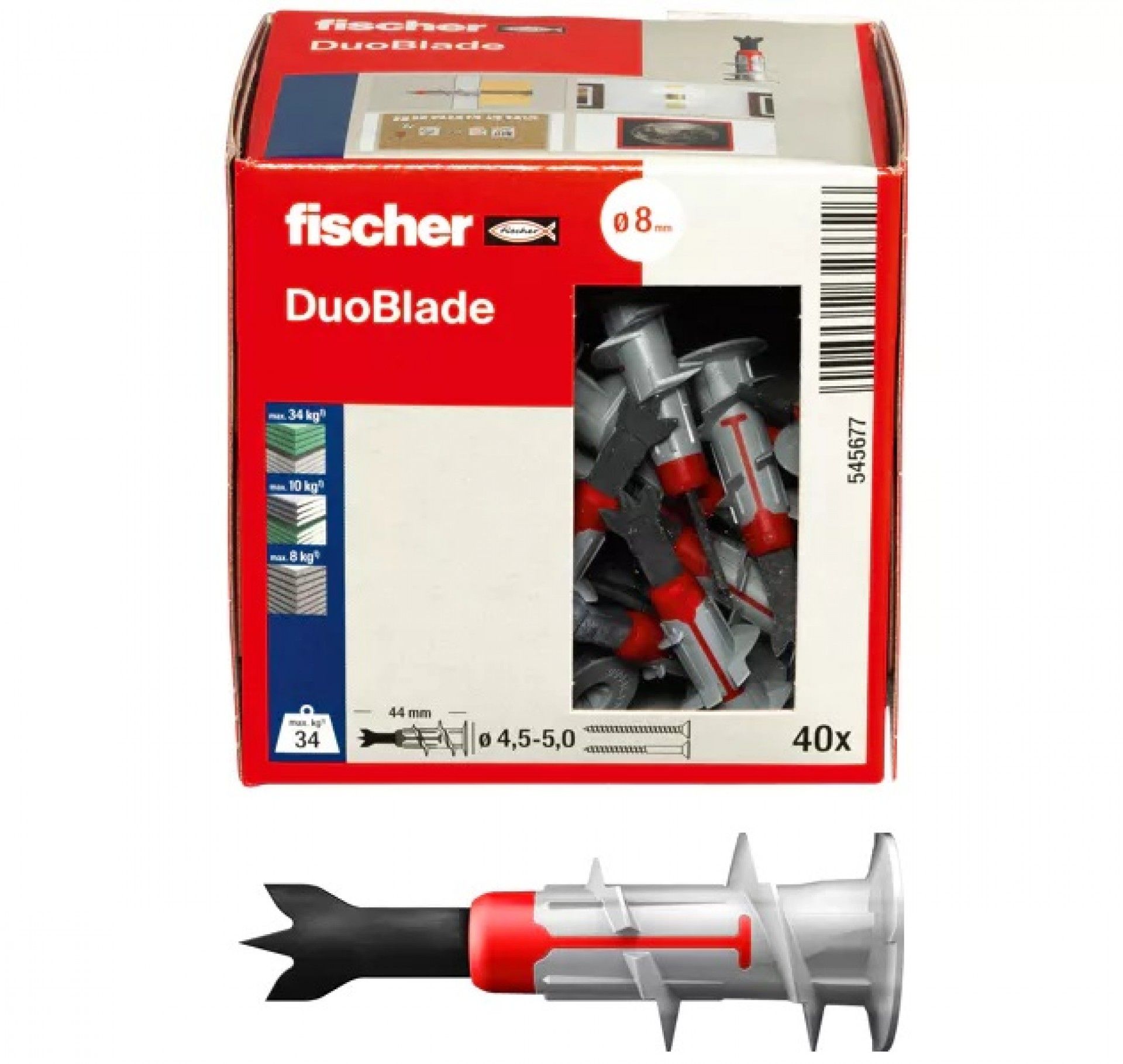 Bucha Duoblade p/pladur 40pç refª 545677 Fischer