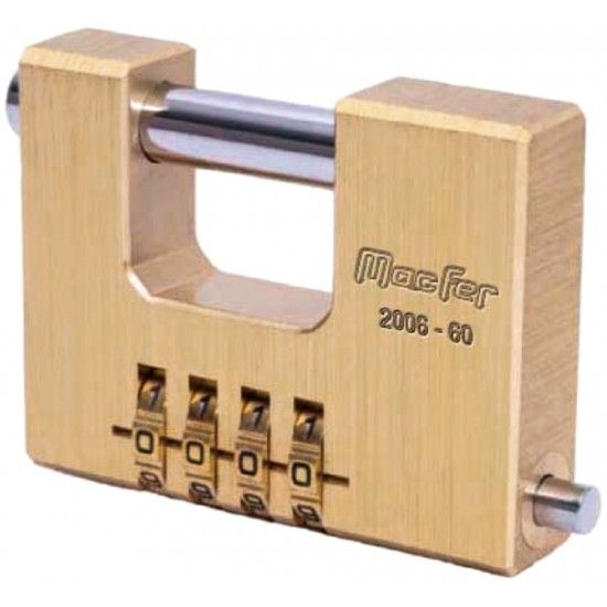 Cadeado rect. Lat�o c/segrado 60mm MacFer 2006-60-BL [150.0038]
