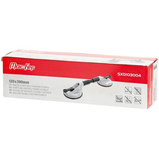 Ventosa dupla ABS 120x39mm [017.0122] MacFer