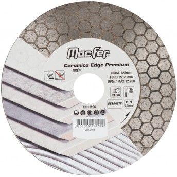 Disco diam 115x25x2.5mm Cer�mica Edge Premium [092.0158] MacFer