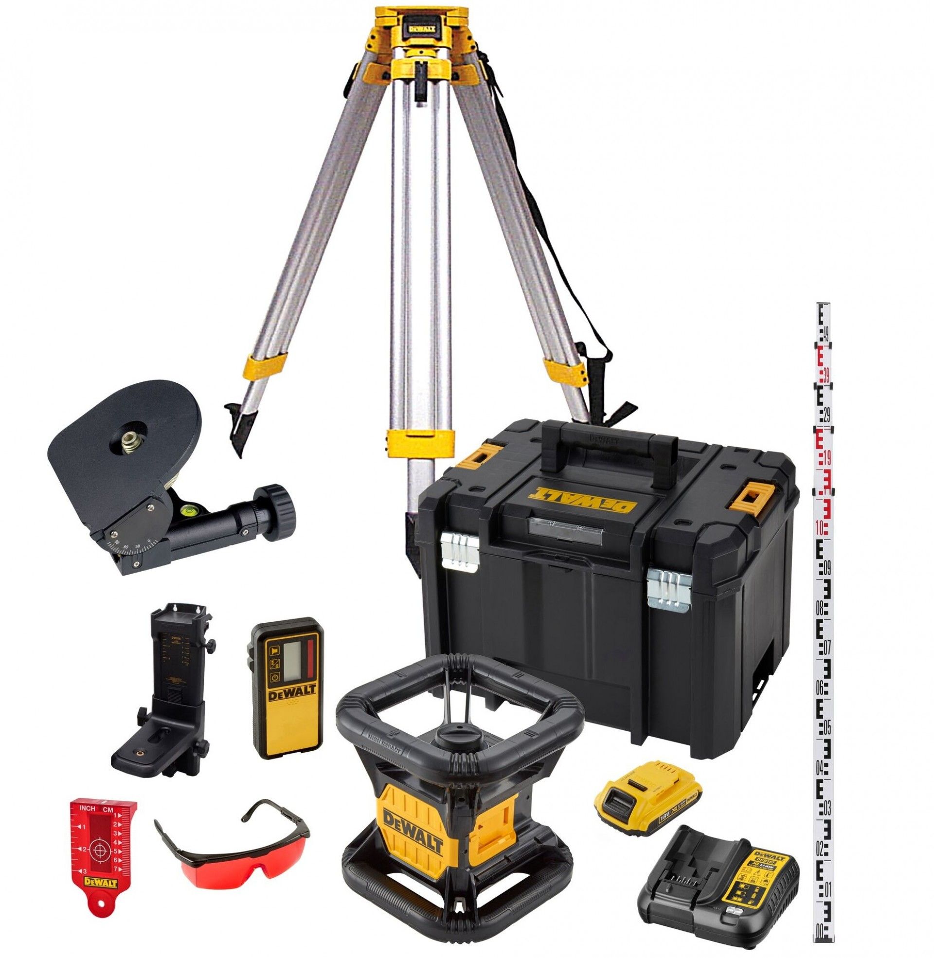 Nível a laser rotativo vermelho 18V refª DCK374D1R-QW DEWALT