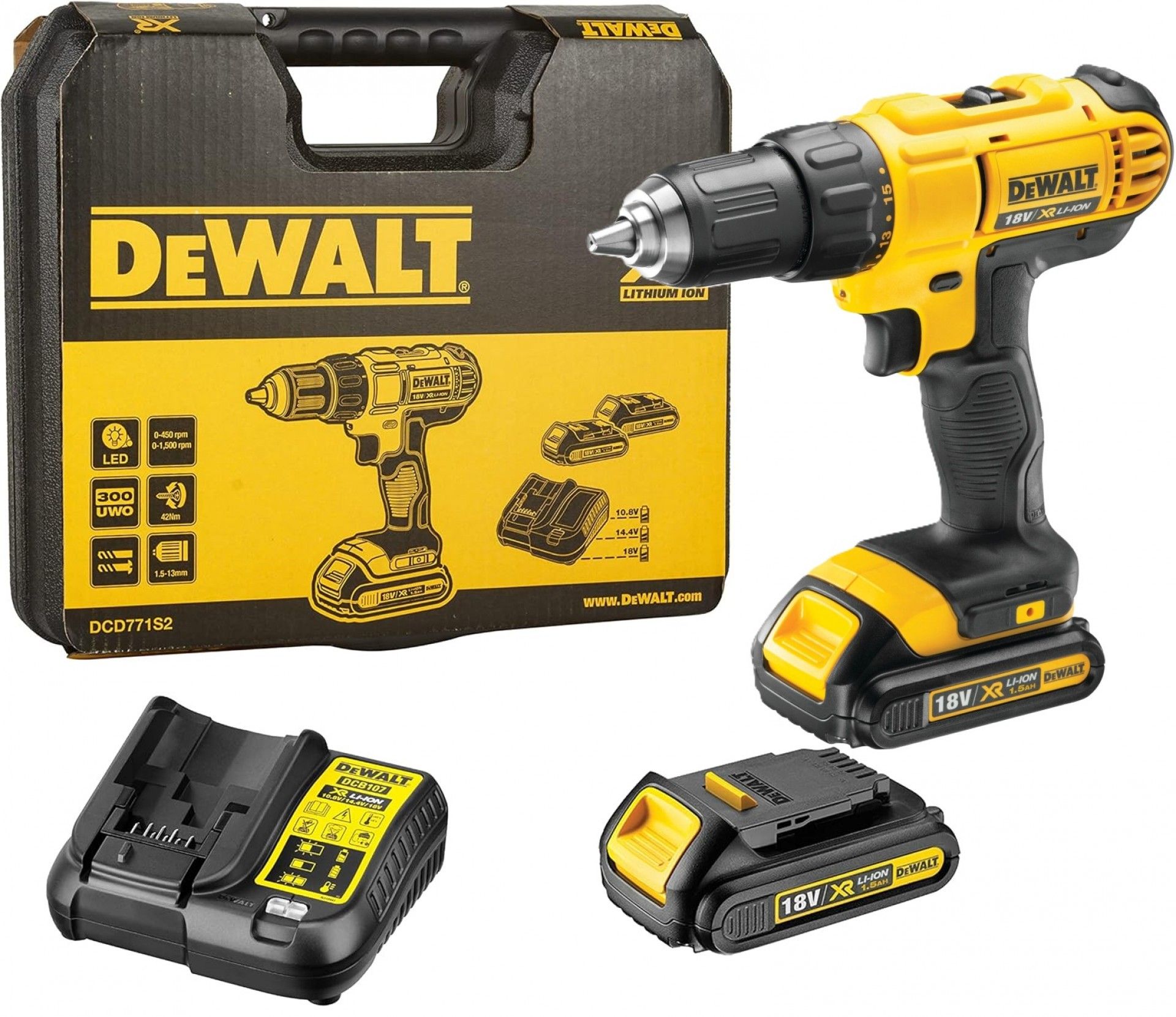Aparafusadora DeWalt XR 18V DCD771S2-QW