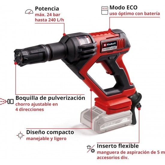 Lavadora alta pressão Hypresso 18/24-1 li solo refª 4140135 EINHELL Lavadora alta pressão Hypresso 18/24-1 li solo refª 4140135 EINHELL