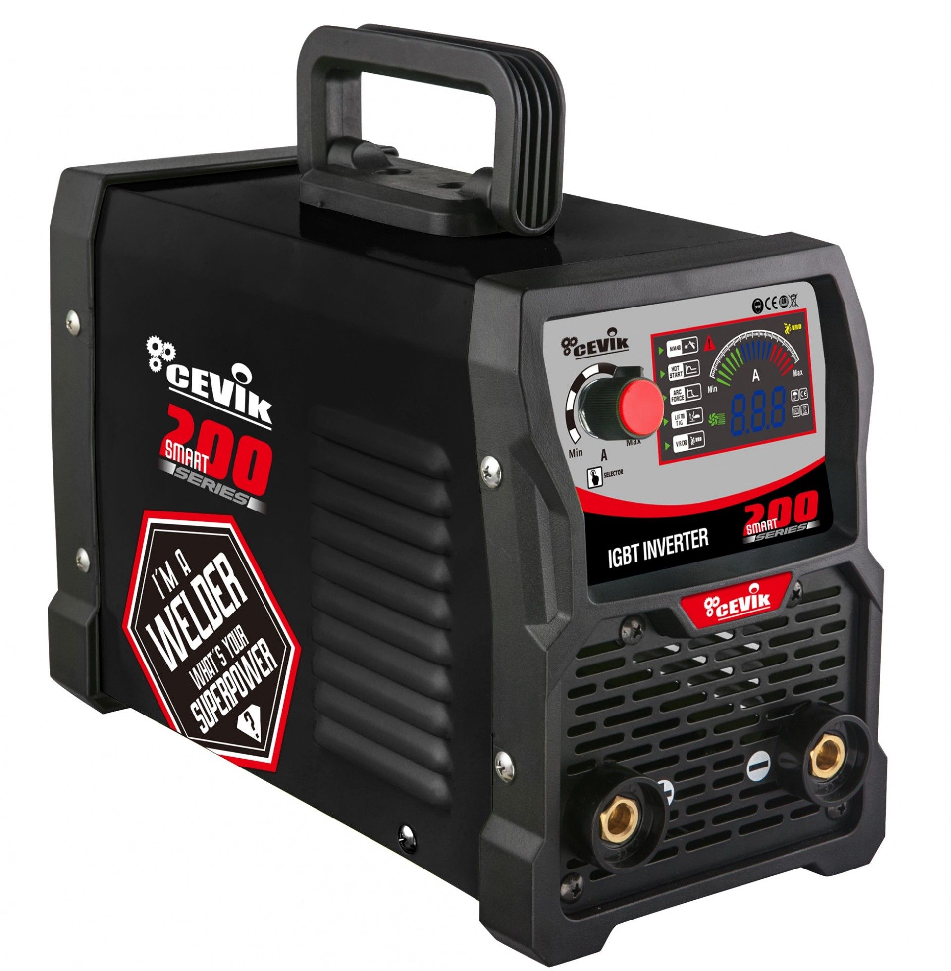 Máquina soldar inverter MMA 200A Led CE-SMART200 Cevik