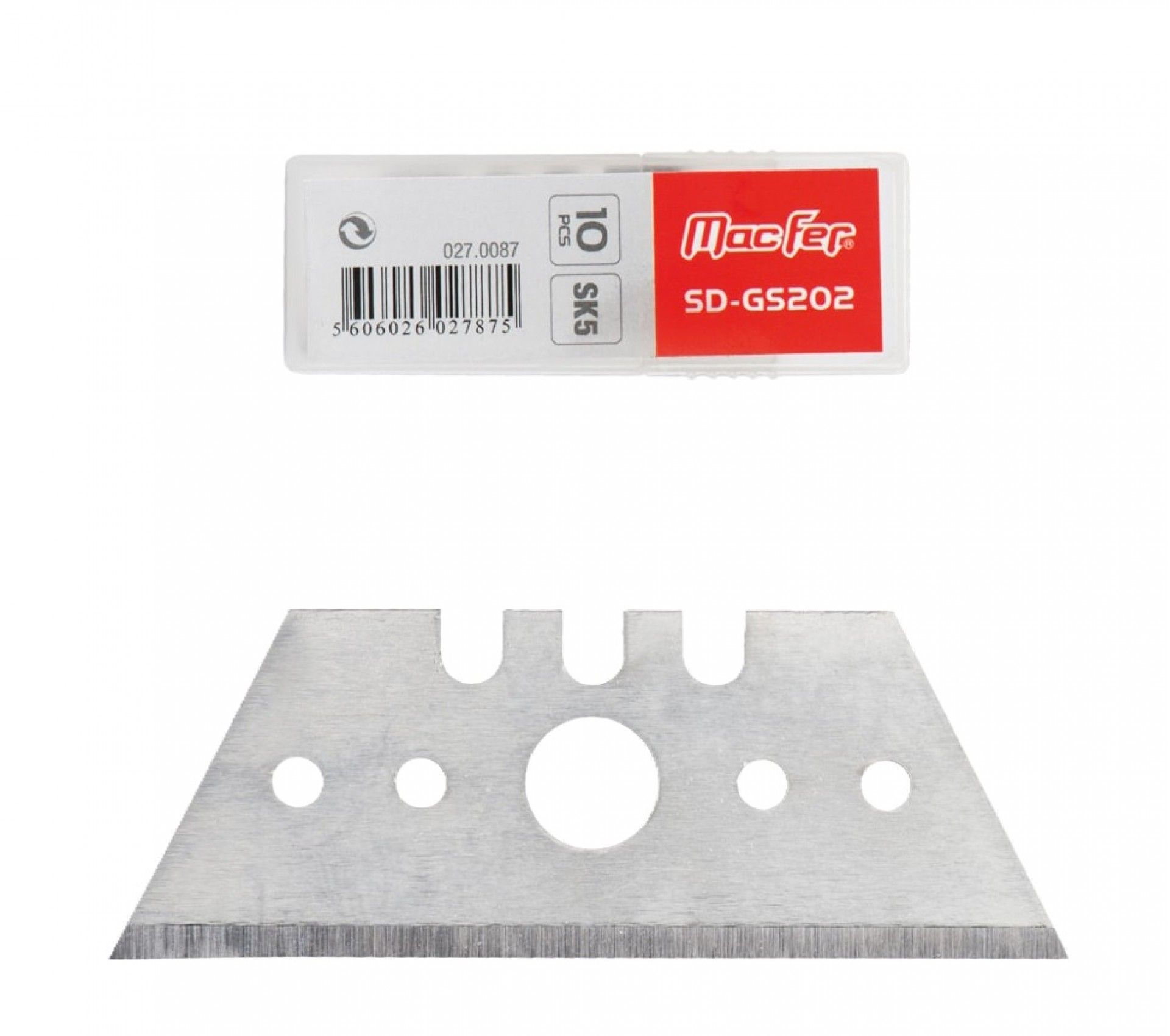 Lâmina para faca alcatifa 52x19mm (10pçs) SD-GS202 027.0087 Macfer