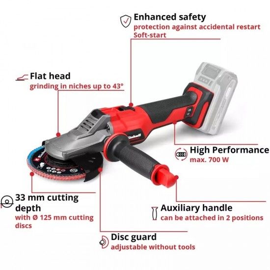 Rebarbadora TP-AG 18/125 F Li BL [4431175] + starterkit 2.5Ah [4512097] Einhell