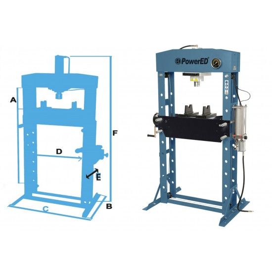 Prensa 50T Hidro-Pneumatica Ppsp50 ref� 260103 Powered