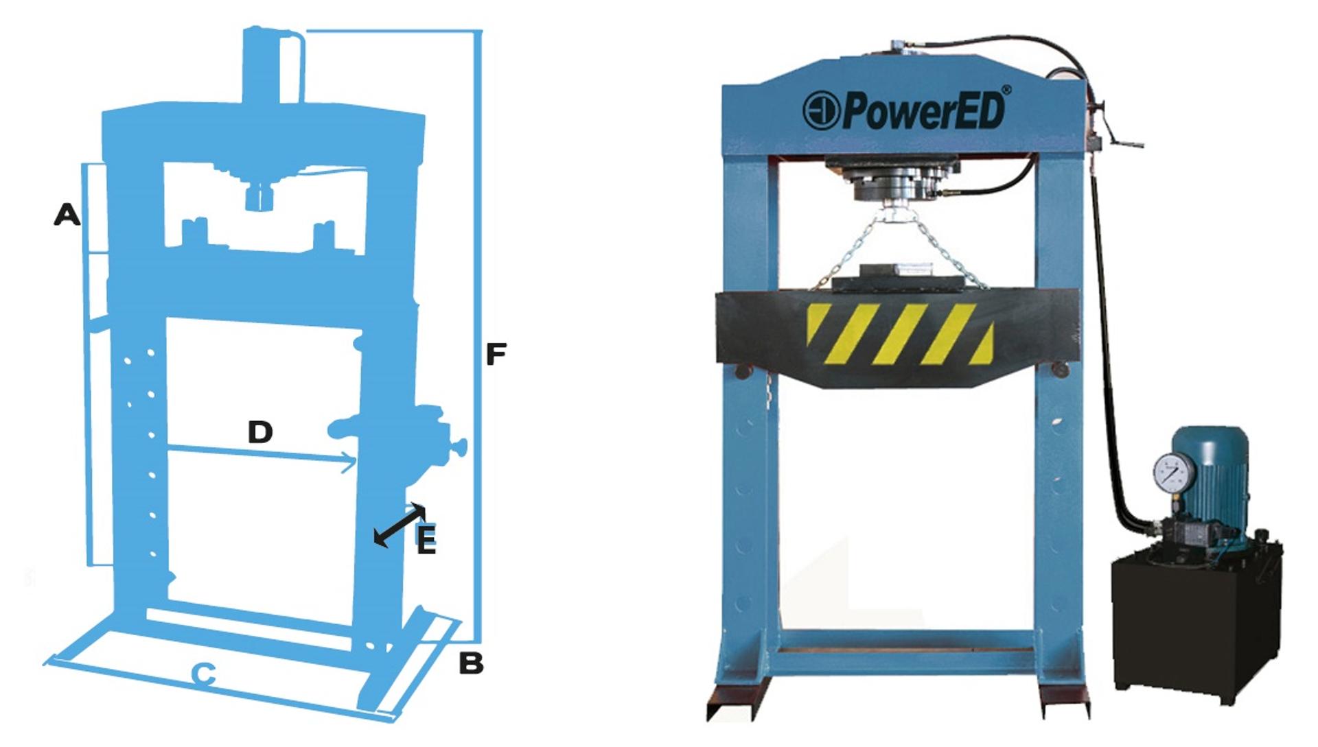 Prensa 100T Eletrica Pesp100 refª 260104 Powered