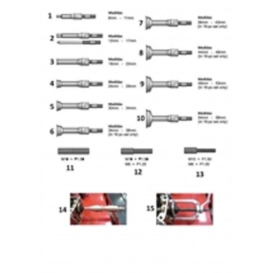 Conj. Saca Interior 2 Pernas 8>32mm * 910T1 refª 342540 Force Conj. Saca Interior 2 Pernas 8>32mm * 910T1 refª 342540 Force