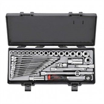 Jogo Ch 3/8 Misto *Hex 6 > 22mm + B/L* 36Pc 3361 refª 343359 Force Jogo Ch 3/8 Misto *Hex 6 > 22mm + B/L* 36Pc 3361 refª 343359 Force