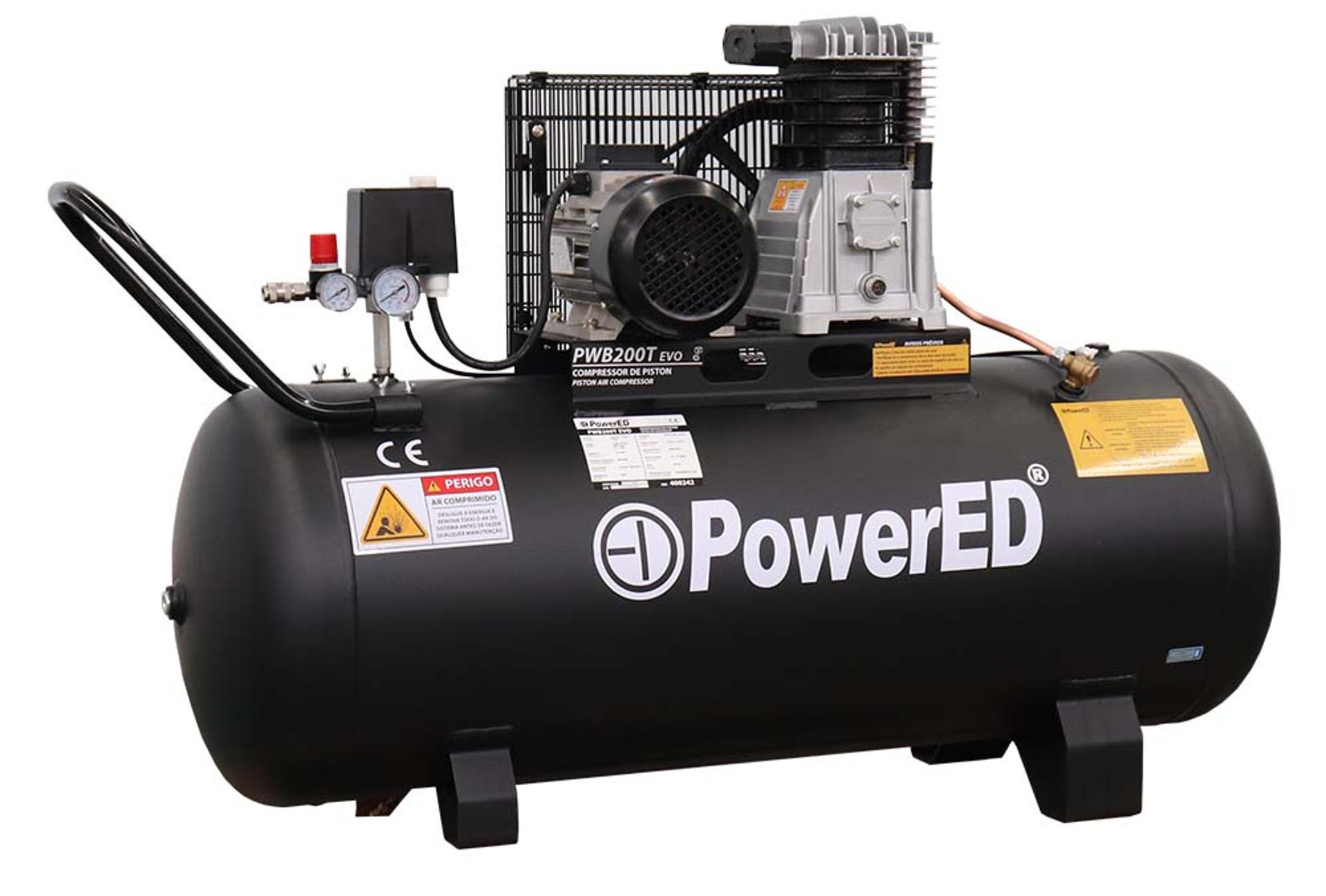 Compressor 200L Pwb200T Evo 3Hp 400V refª 400242 Powered