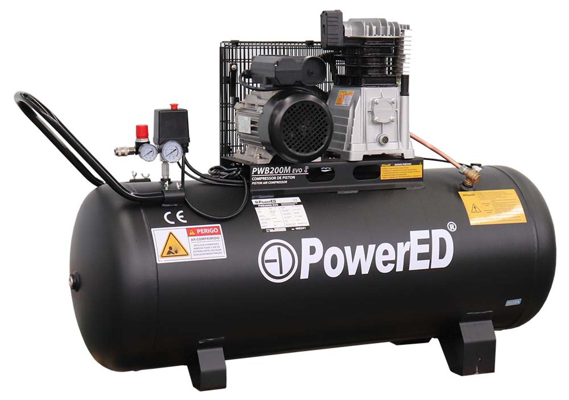 Compressor 200L Pwb200M Evo 3Hp 230V refª 400241 Powered