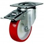 Rodizio Gir. Pu C/ Travao8\" 200mm  Ao Zincado ref 240385 Powered
