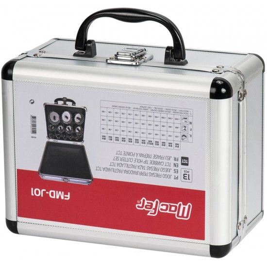 Jogo fresas perfuradora pastilhada 13pç TCT FMD-J01 refª 162.0055 Macfer Jogo fresas perfuradora pastilhada 13pç TCT FMD-J01 refª 162.0055 Macfer