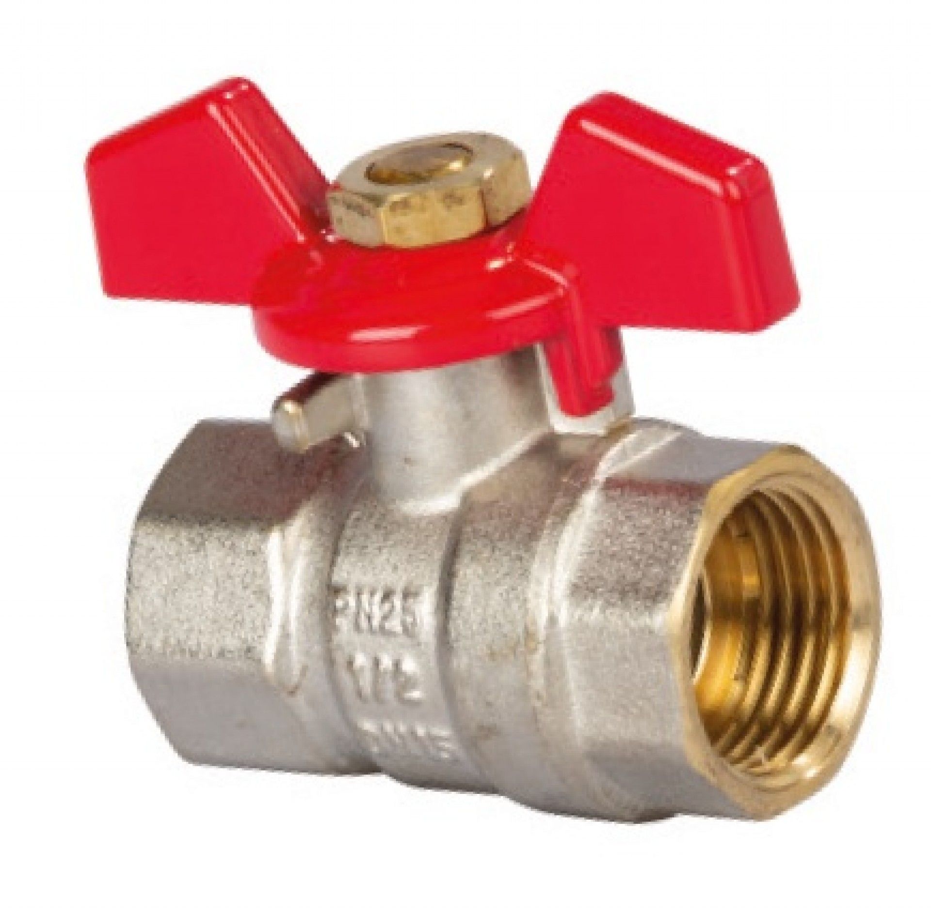 Válvula passagem ½ FxF Borboleta