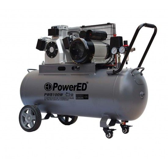 Compressor Correias S/ Oleo 100L 3.5Hp 230V Pwb100W ref� 230140 Powered