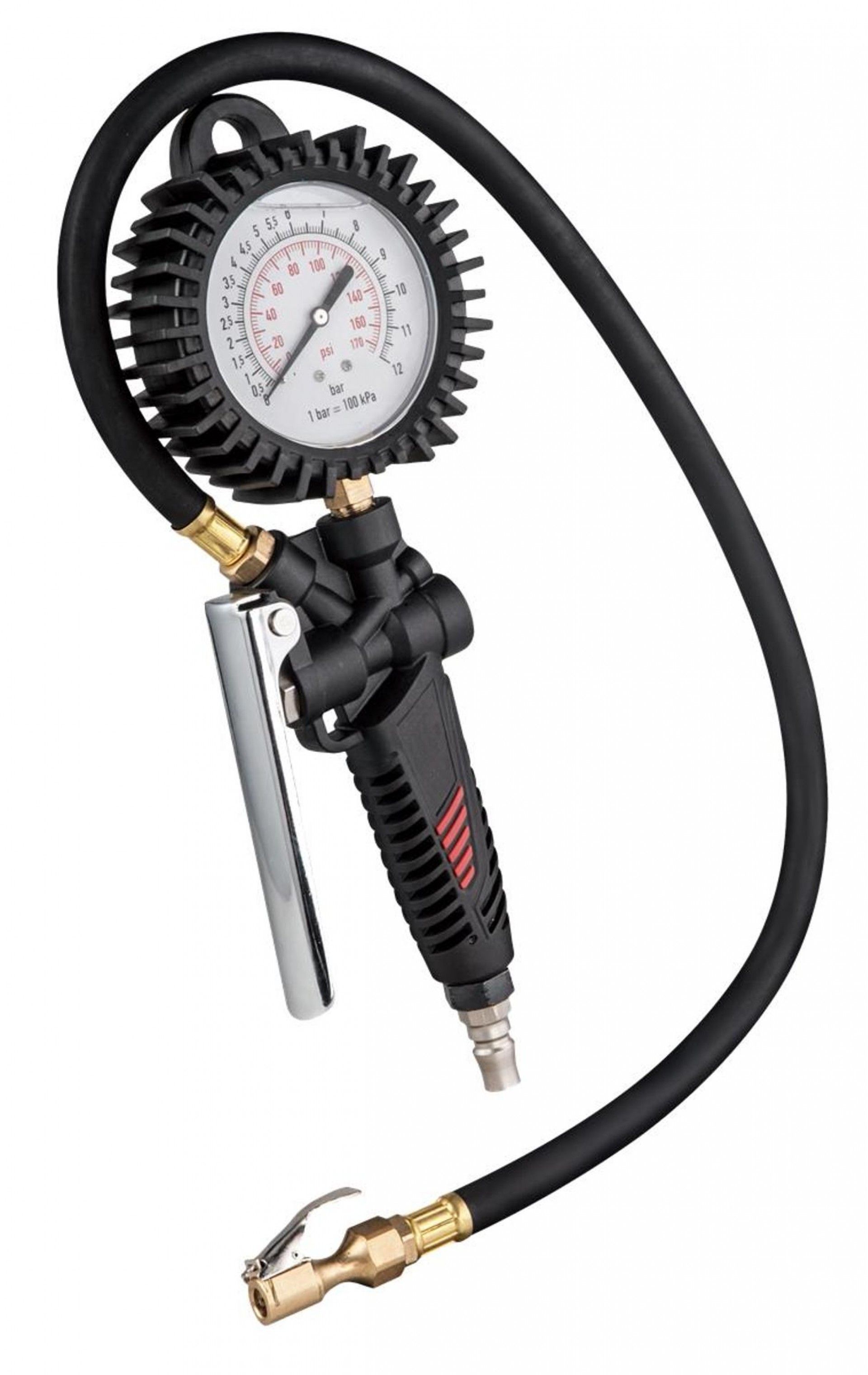 Pistola C/ Manometro Pressao Pneus Analogico 12Bar/170Psi refª 310296 Powered