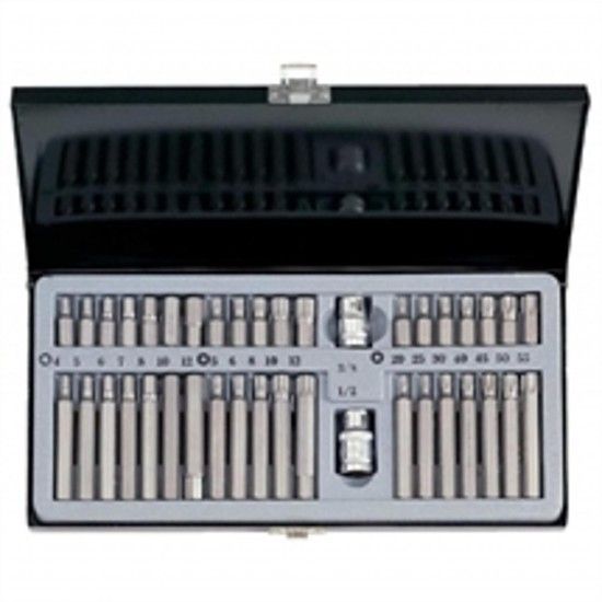 Conj. Bits Hex 4-12 + mm 5-12 + T20-50 * 40Pcs 4401 refª 348356 Force Conj. Bits Hex 4-12 + mm 5-12 + T20-50 * 40Pcs 4401 refª 348356 Force