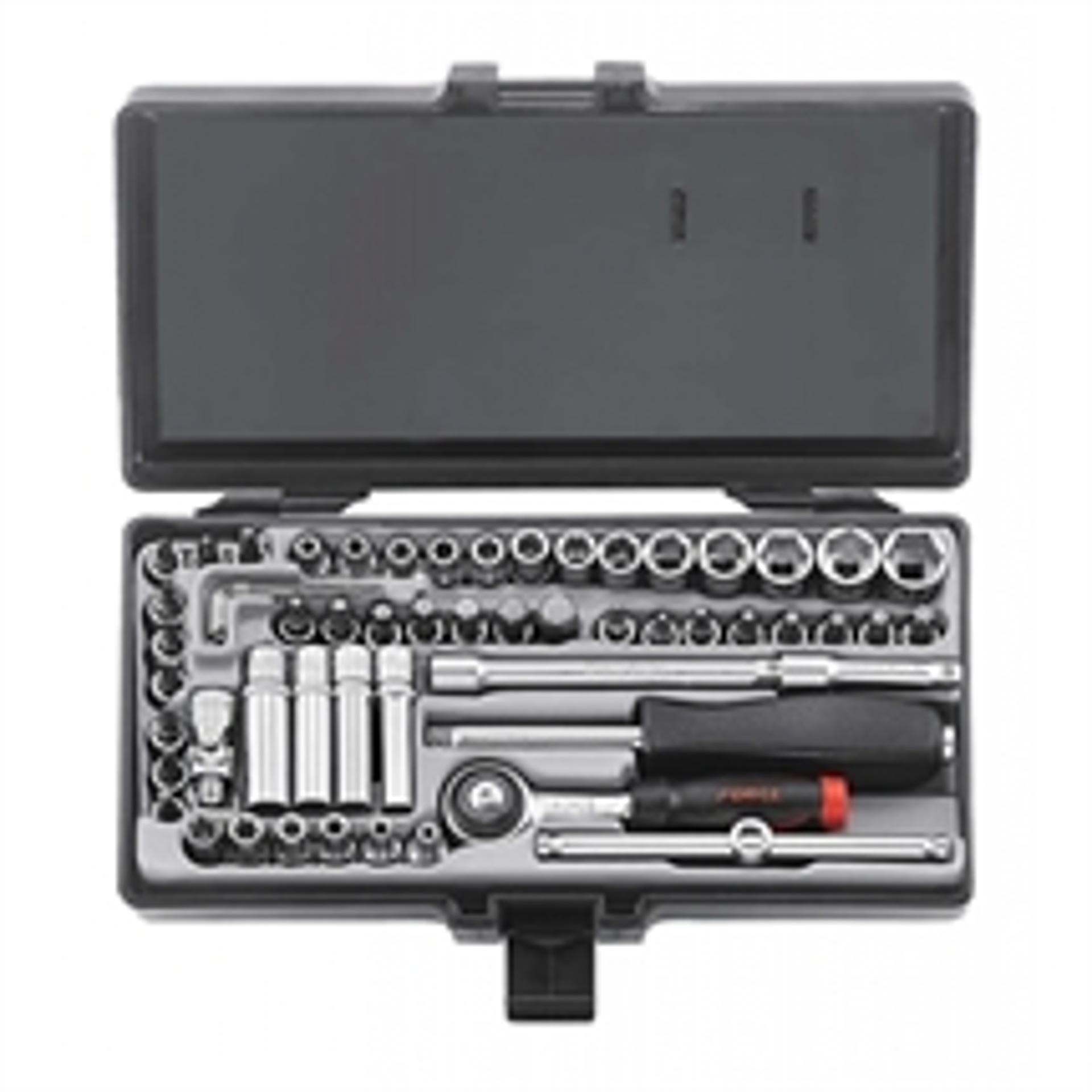 Jogo Ch Cx 1/4\"4 -14mm Misto 57Pcs * 2571 refª 311913 Force