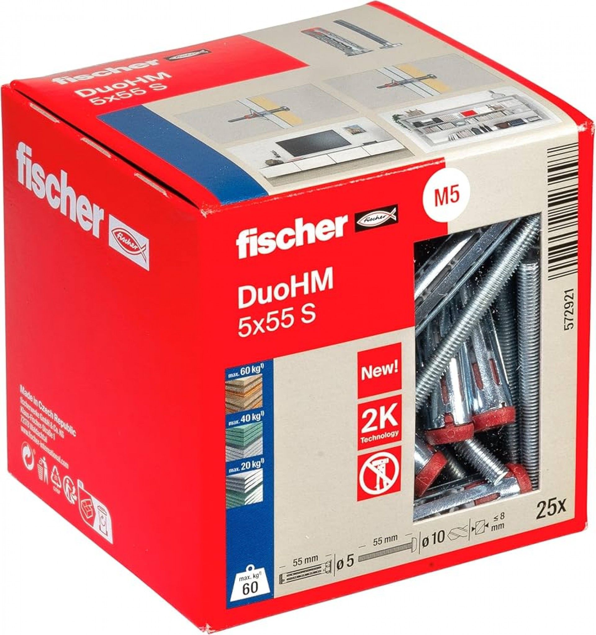 Bucha Fischer DuoHM 5x55mm S PZ 25pç 572921