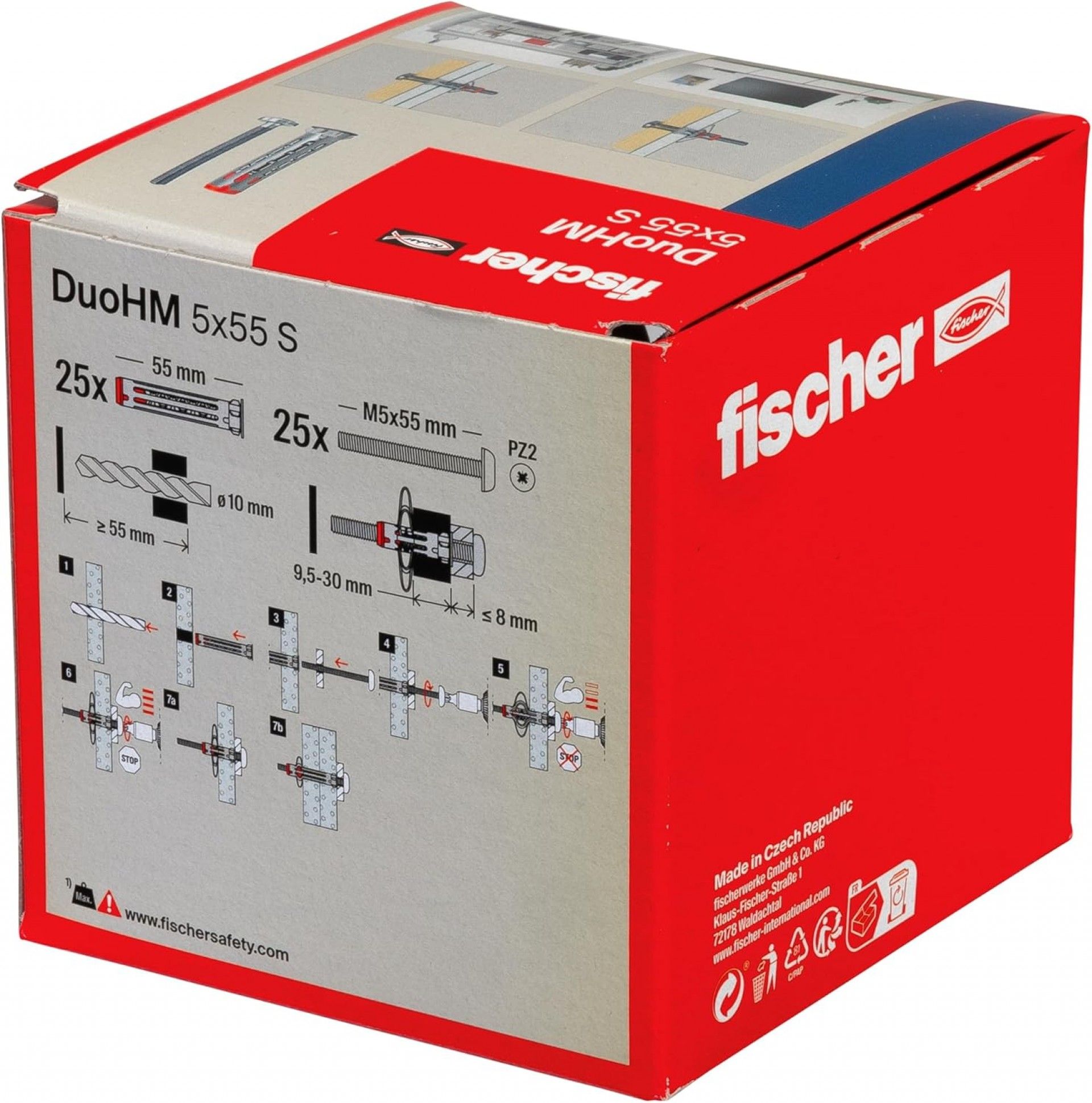 Bucha Fischer DuoHM 5x55mm S PZ 25pç 572921