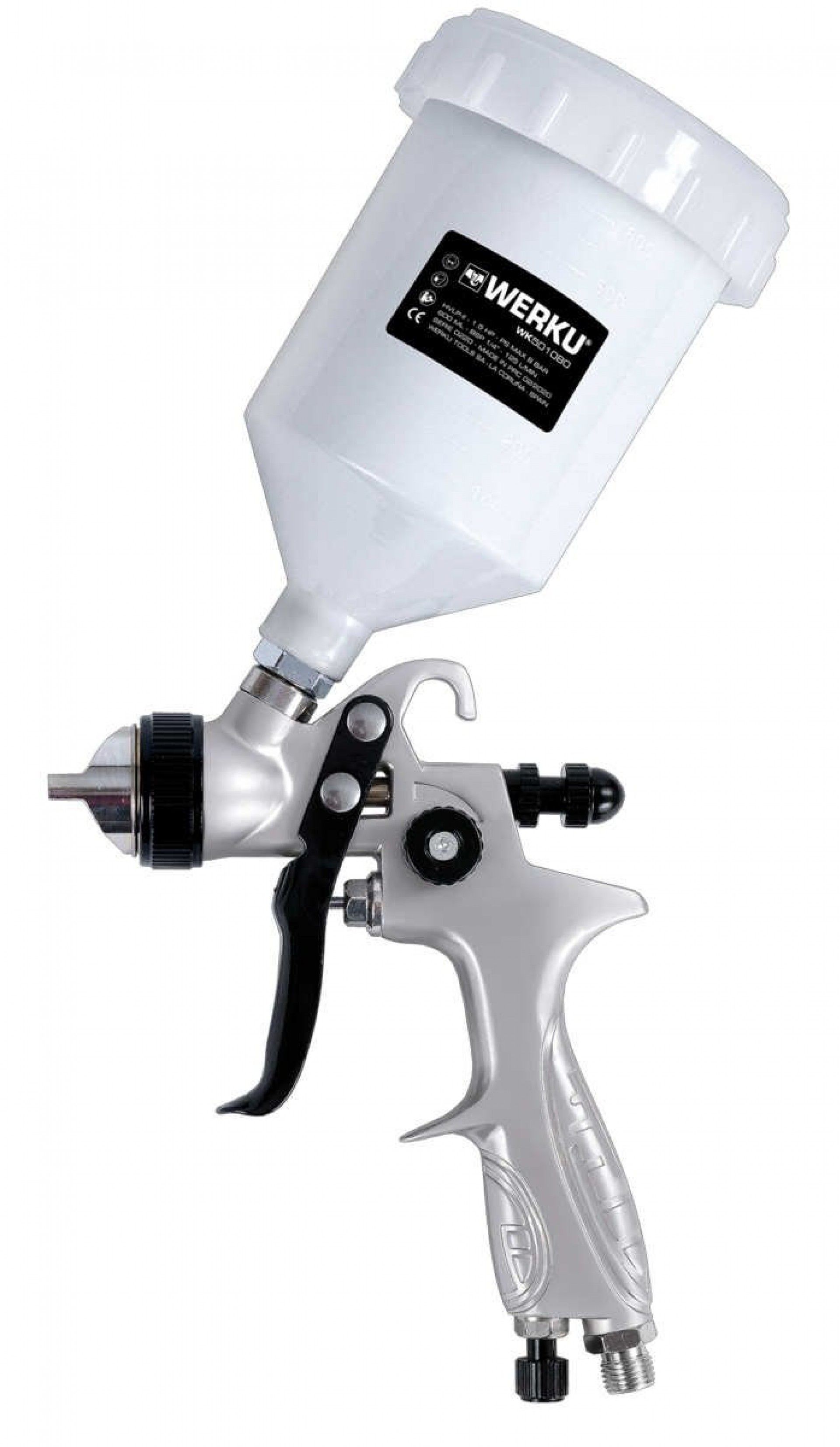 Pistola Pintar Gravidade Hvlp-Ii 600 Ml 1.5 Hp refª WK501080 Werku