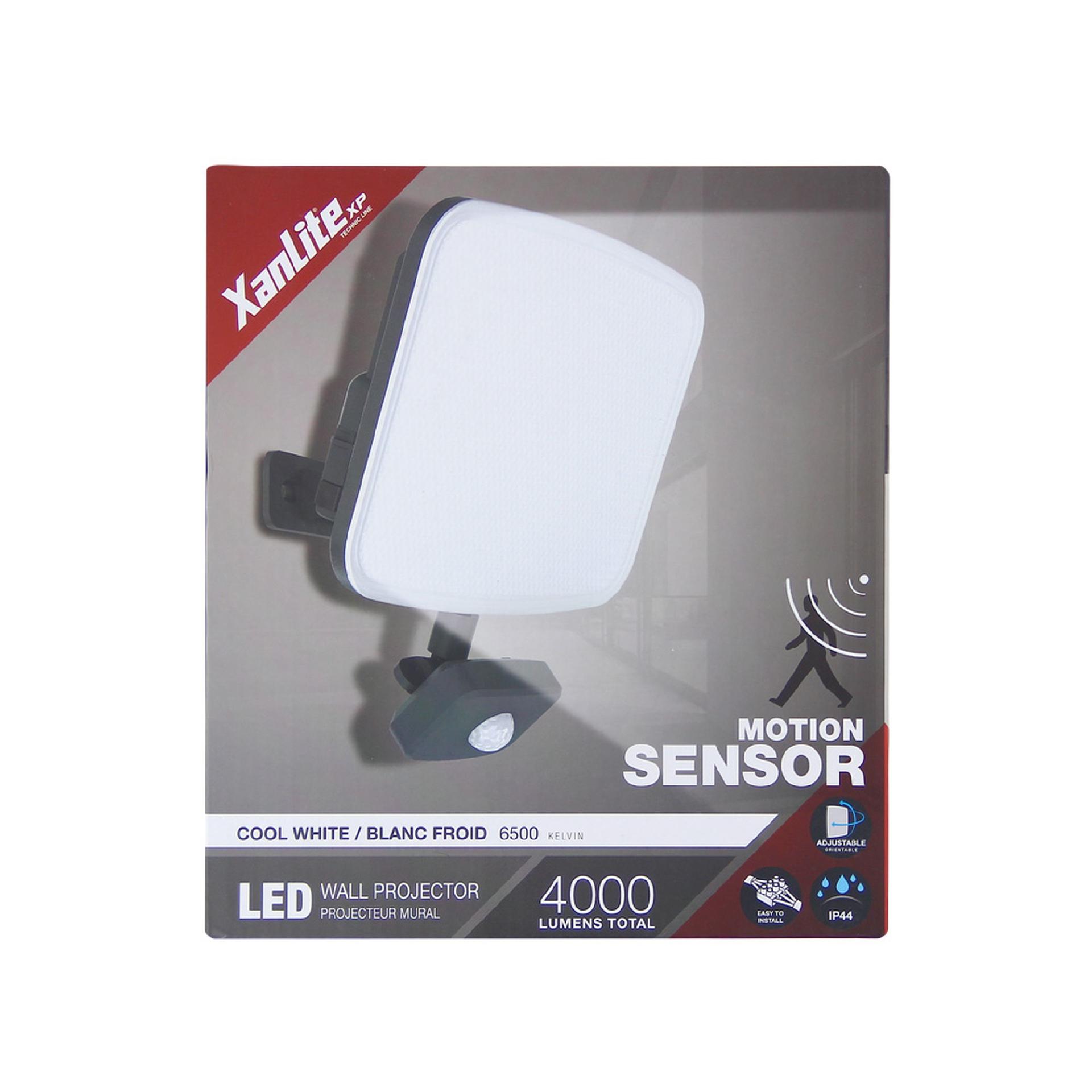 Projetor de Parede 4000LM 50W Ip65 Mov Detect 6500K refª EG-PR50WMD XANLITE