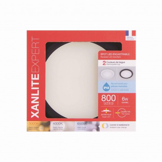 Downlight Empot/vermelho 800LM Bl+ng Cct refª EG-DOP400RIPCCT XANLITE Downlight Empot/vermelho 800LM Bl+ng Cct refª EG-DOP400RIPCCT XANLITE