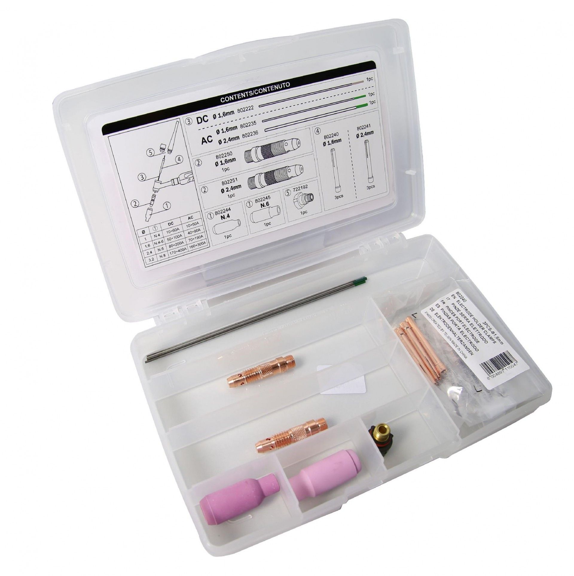 Kit 14 Pcs Consumíveis Para Soldadura Tig Telwin Te-804138