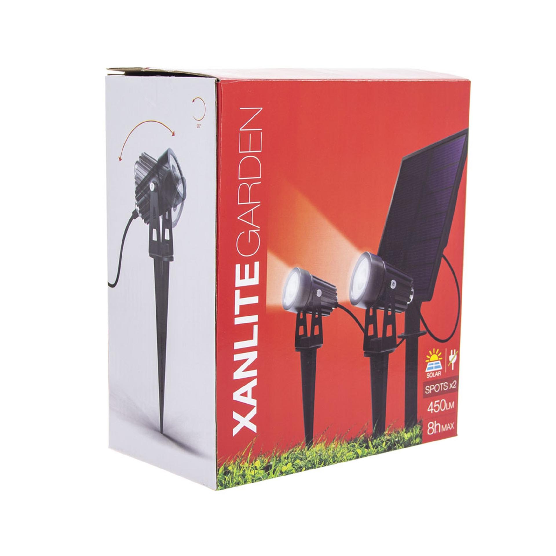 Pack 2 Focos Led Solares Exteriores refª EG-PACK2PSO350 XANLITE