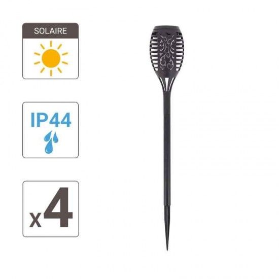Pack 4 Mini Farolas Solares Com Efeito Chama refª EG-SO4FLAMME XANLITE Pack 4 Mini Farolas Solares Com Efeito Chama refª EG-SO4FLAMME XANLITE