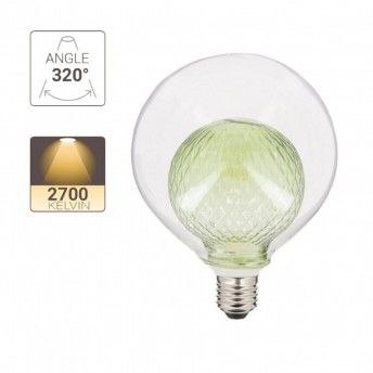Lmpada de Vidro Verde de Design Duplo ref RFDEB125DVGREEN XANLITE