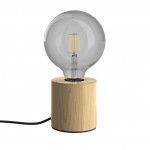Candeeiro de Mesa Cilindro de Madeira E27 60W ref EG-XDLAPCYCLOW XANLITE