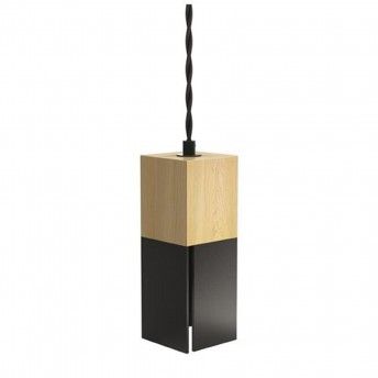 Lmpada Pendel  Preta Madeira e Metal ref EG-XDSCARRWB XANLITE