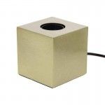 Lampara Cubo Metal Laton Base 60W ref EG-XDLAPCUBIKML XANLITE