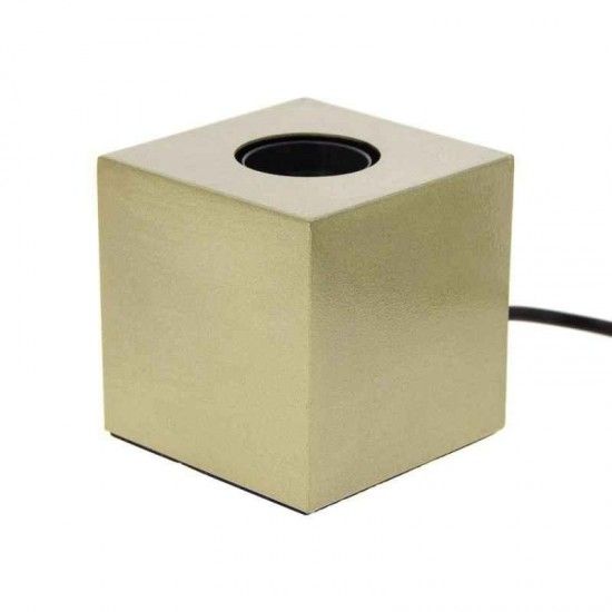 Lampara Cubo Metal Laton Base 60W ref EG-XDLAPCUBIKML XANLITE