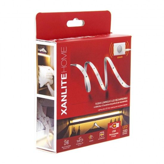 Fita Led Sensor 1M Recarregvel 200LM ref EG-LSAK1RDCW XANLITE