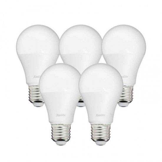 5 Lmpadas Led A60 E27 806LM 4000K ref PACK5EE806GCW XANLITE